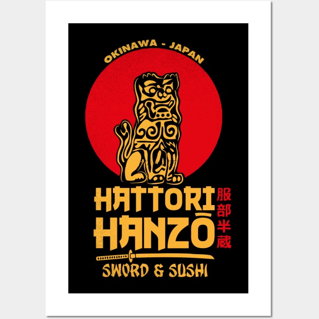 Hattori Hanzo Sword e Sushi Wall Art by TEEWEB